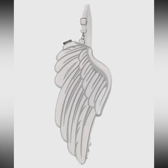 FYDELITY Quiver Holographic Angel Wing Sling Bag Purse Clutch Reflective Silver - Picture 11 of 13